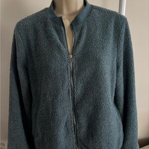 Cozy Teal Fleece Teddy Jacket